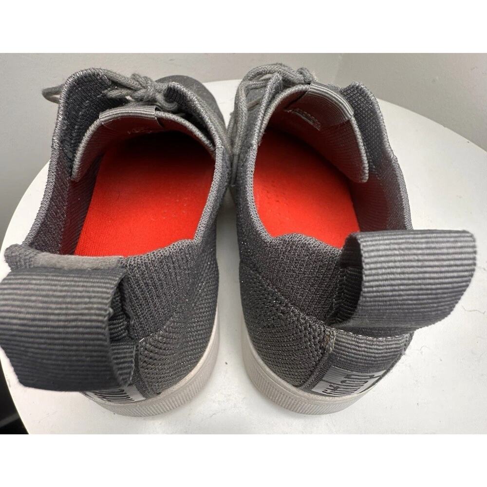 FitFlop‎ Women 7.5 Rally Knit Trainer Sneakers Metallic Gray Shimmer Activewear - Picture 5 of 16